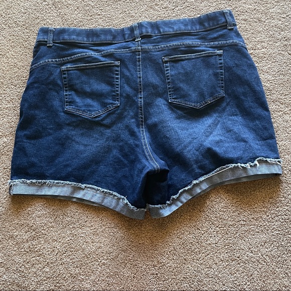 Terra Sky Denim Shorts With A Cuff 22w 
